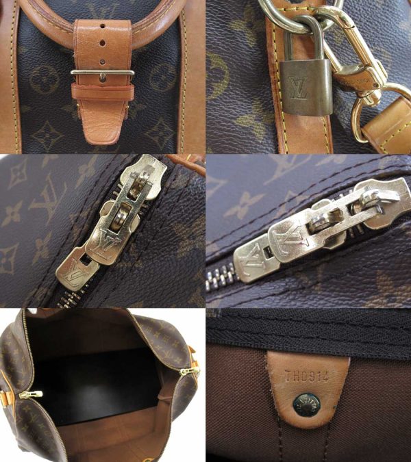 n46356 2 Louis Vuitton Monogram Keepall Bandouliere 55 Bag Brown