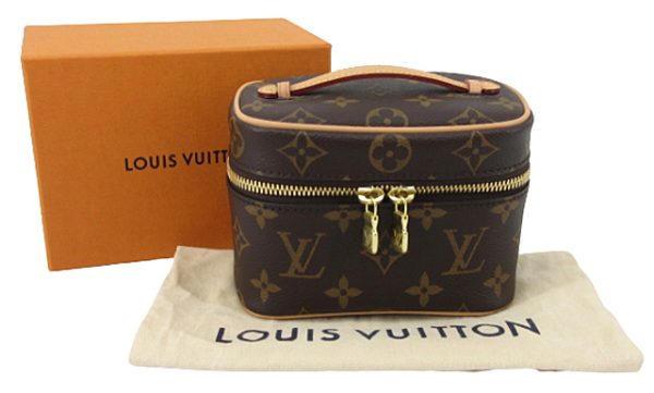 n46560 1 Louis Vuitton Nice Nano Vanity Bag Mini Handbag Brown