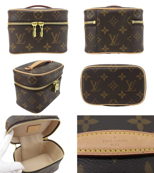 n46560 2 Louis Vuitton Nice Nano Vanity Bag Mini Handbag Brown