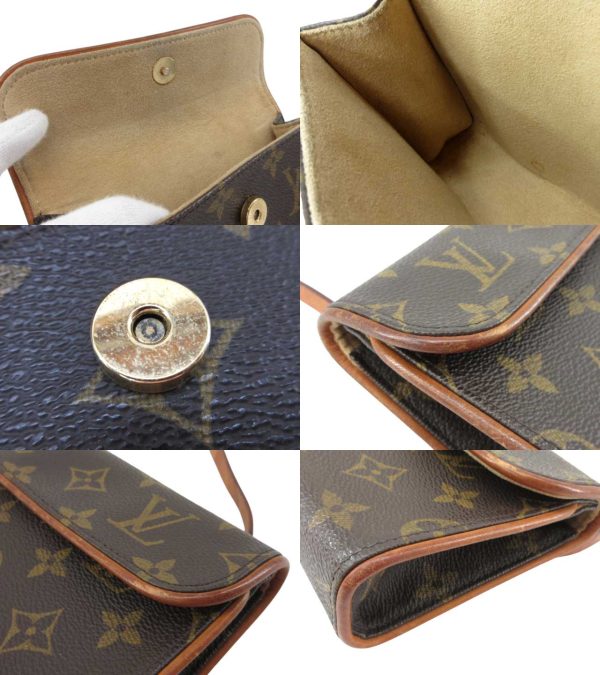 n46564 3 Louis Vuitton Monogram Pochette Florentine Waist Bag Brown