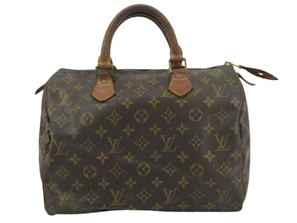 n46617 1 Louis Vuitton Monogram Speedy 30 Handbag Brown