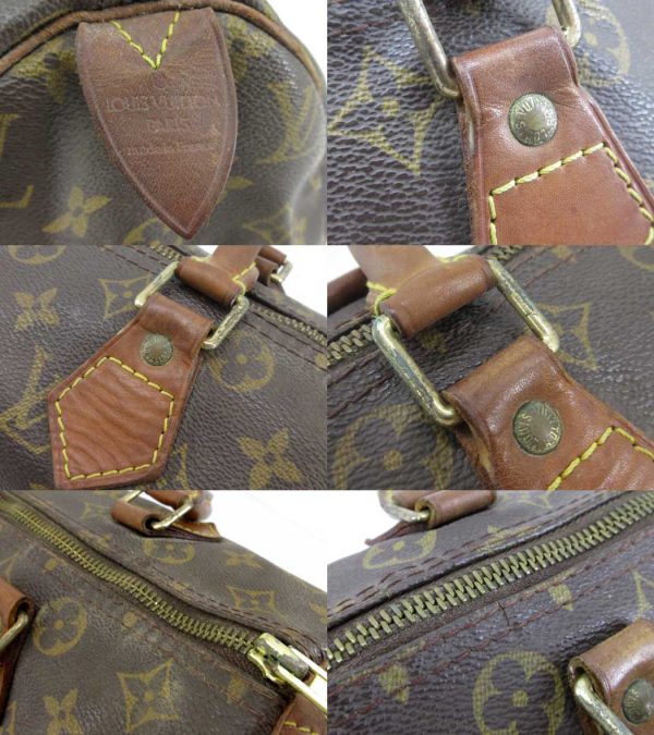 n46617 3 Louis Vuitton Monogram Speedy 30 Handbag Brown