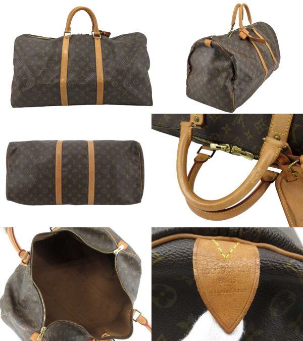 n46621 2 Louis Vuitton Monogram Keepall 55 Bag Brown