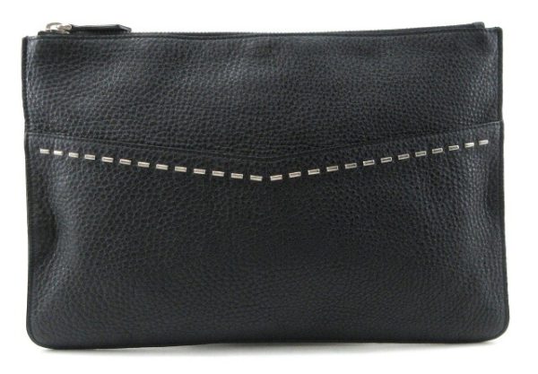 n46711 1 FENDI Selleria Clutch Black