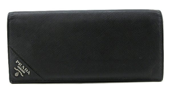 n46713 1 Prada Saffiano Metal Long Wallet Black