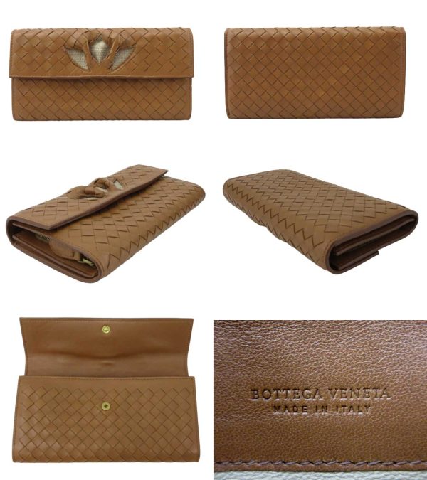 n46934 2 Bottega Veneta Intrecciato Long Wallet Brown