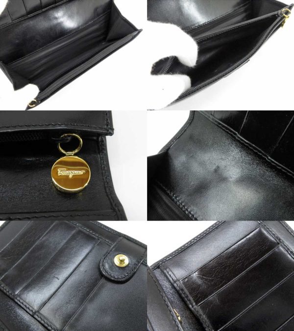 n46938 3 Salvatore Ferragamo Vara Long Wallet Black