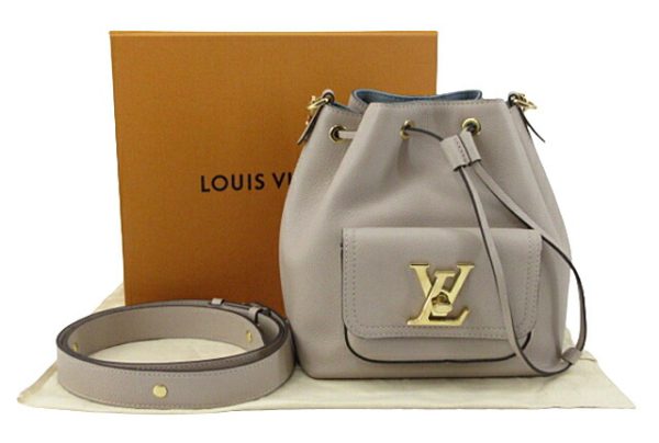 n47020 1 Louis Vuitton Calf LockMe Bucket NV 2WAY Noir Black