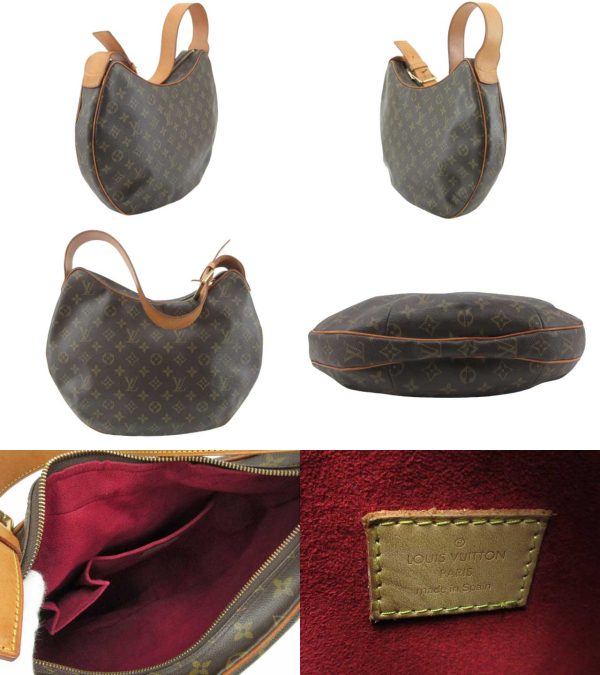 n47047 2 Louis Vuitton Monogram Croissant GM Shoulder Bag Brown