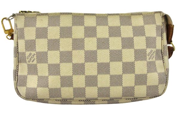 n47119 1 Louis Vuitton Damier Azur Pochette Accessoire Cream