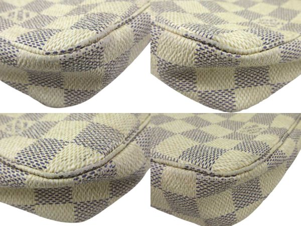 n47119 7 Louis Vuitton Damier Azur Pochette Accessoire Handbag Cream