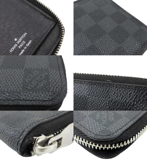 n47125 5 Louis Vuitton Damier Graphite Zippy Wallet Long Wallet Black