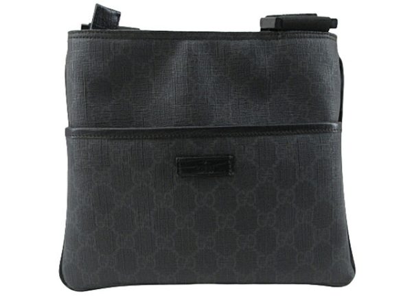 n47295 1 Gucci GG Supreme Shoulder Bag Black Black