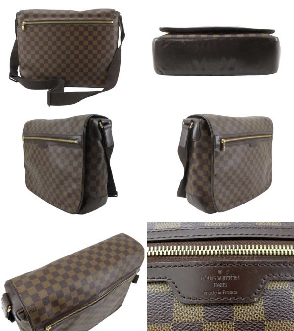 n47300 2 Louis Vuitton Damier Hebene Spencer Crossbody Messenger Bag Brown