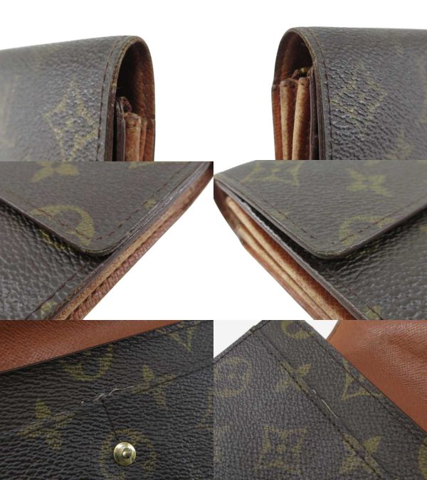 n47301 5 Louis Vuitton Monogram Pochette Porte Monet Long Wallet Brown