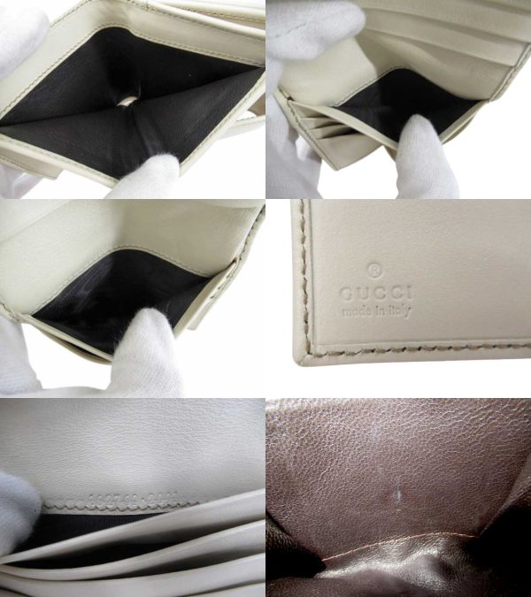 n47437 3 Gucci Interlocking G W Hook Short Wallet Cream