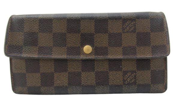 n47443 1 Louis Vuitton Ebene Pochette Porte Monet Long Wallet Brown