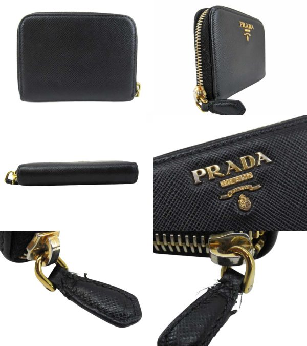 n47572 2 Prada Saffiano Coin Case Black