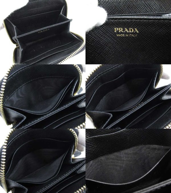 n47572 3 Prada Saffiano Coin Case Black