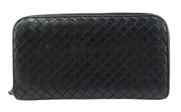 n47574 1 BOTTEGA VENETA Intrecciato Long Wallet Black