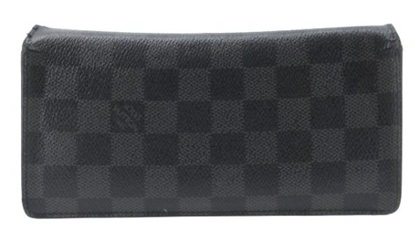 n47648 1 Louis Vuitton Graphite Portefeuille Brazza Long Wallet Black