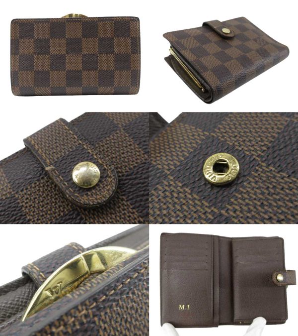 n47650 2 Louis Vuitton Damier Ebene Portefeuille Viennois Wallet Brown