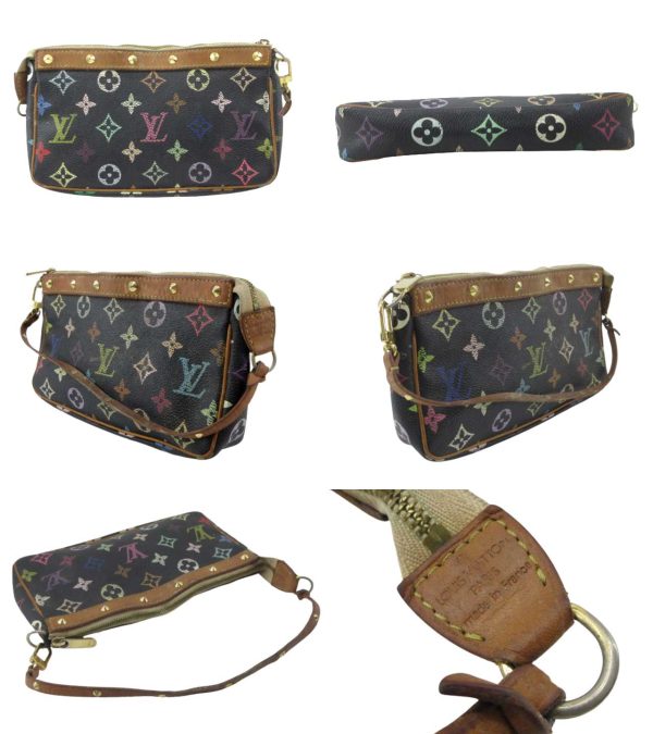 n47652 2 Louis Vuitton Monogram Multicolor Pochette Accessoire Noir