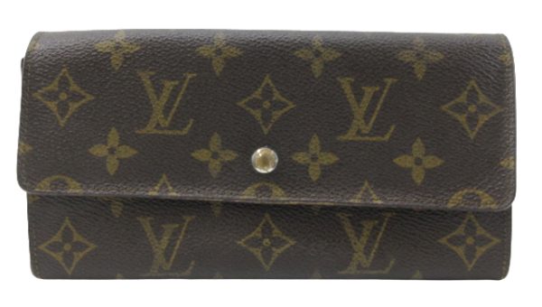 n47653 1 Louis Vuitton Monogram Pochette Porte Monet Long Wallet Brown