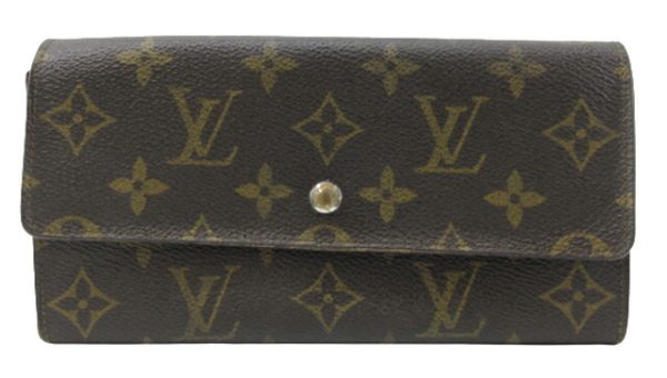 n47653 1 Louis Vuitton Monogram Pochette Porte Monet Long Wallet Brown