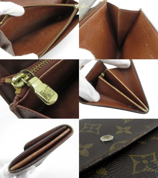 n47653 4 Louis Vuitton Monogram Pochette Porte Monet Long Wallet Brown