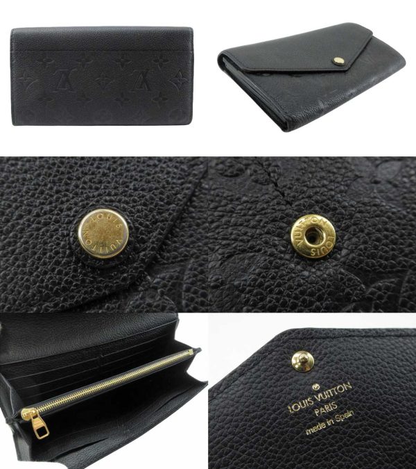 n47654 2 Louis Vuitton Empreinte Portefeuille Sara Long Wallet Noir