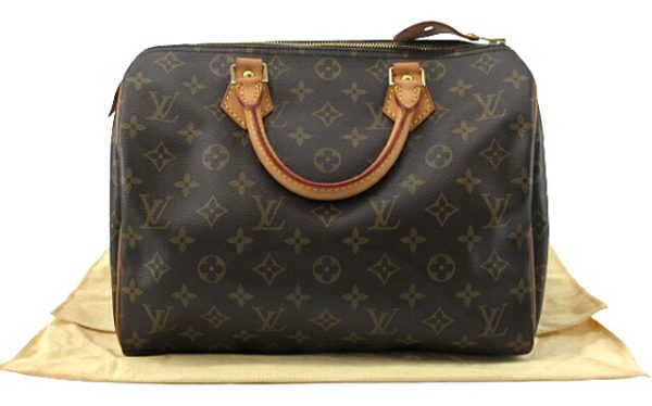 n47657 1 Louis Vuitton Monogram Speedy 30 Mini Handbag Brown