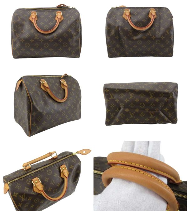 n47657 2 Louis Vuitton Monogram Speedy 30 Mini Handbag Brown