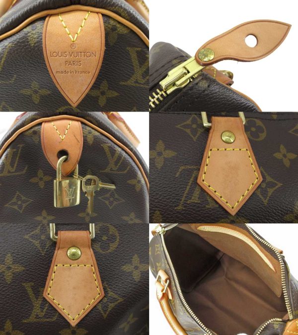 n47657 3 Louis Vuitton Monogram Speedy 30 Mini Handbag Brown