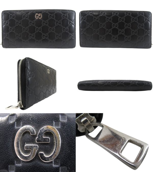 n47695 2 Gucci Guccisima Long Wallet Black