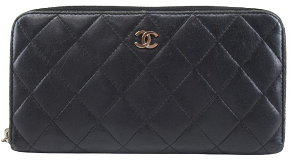 n47696 1 Chanel Matelasse Lambskin Long Wallet Black