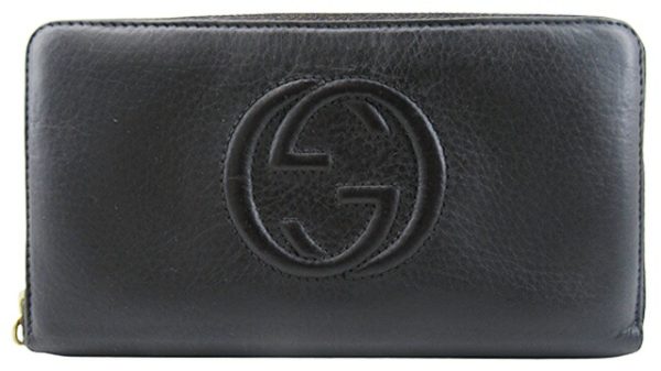 n47703 1 Gucci Soho Interlocking G Long Wallet Black