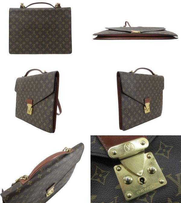 n47706 2 Louis Vuitton Porte de Bandouliere 2WAY Briefcase Brown