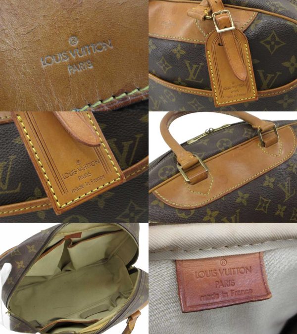 n47709 3 Louis Vuitton Monogram Deauville Bowling Vanity Handbag Brown