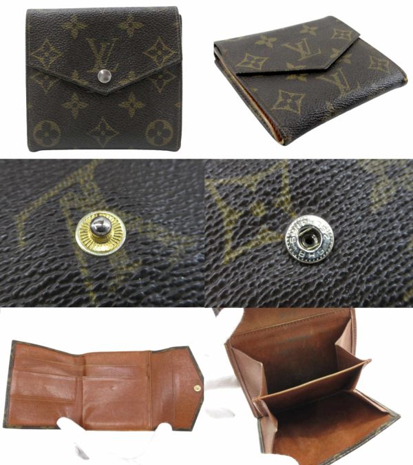 n47713 2 Louis Vuitton Portomone Bier W Hook Wallet Brown