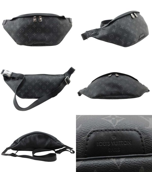 n47791 2 Louis Vuitton Monogram Eclipse Discovery Bum Waist Bag Black