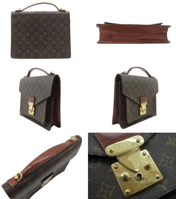 n47794 2 Louis Vuitton Monogram Monceau Briefcase Brown