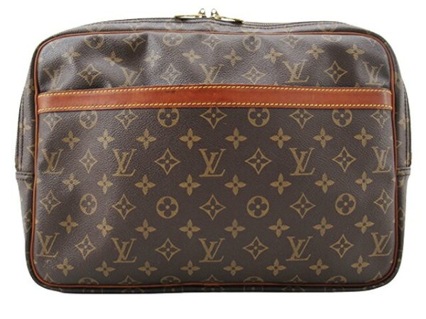 n47865 1 Louis Vuitton Monogram Reporter GM Crossbody Shoulder Bag Brown