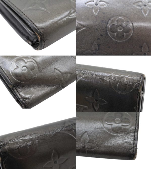 n47866 6 Louis Vuitton Monogram Matte Porto Tresor Long Wallet Noir Black