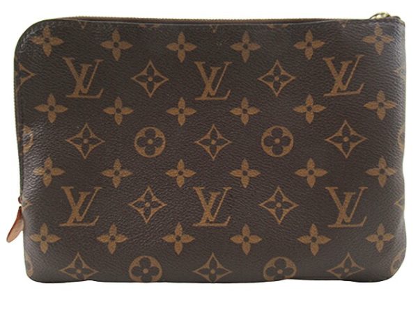 n47867 1 Louis Vuitton Monogram Etuit Voyage PM Clutch Brown