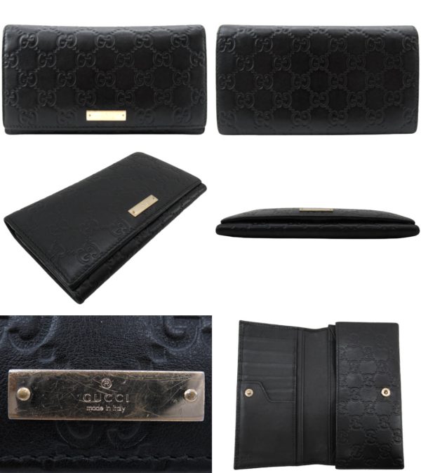 n47966 2 Gucci Guccisima Long Wallet Black