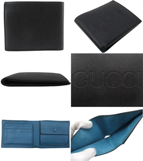 n47967 2 Gucci GUCCI Coin Wallet Black Blue