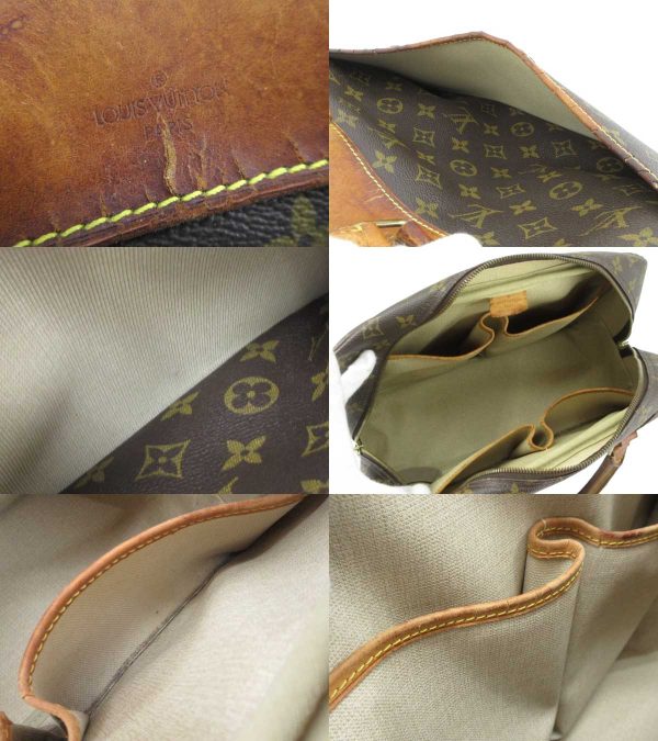 n48056 3 Louis Vuitton Monogram Deauville Bowling Vanity Handbag Brown