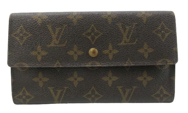 n48057 1 Louis Vuitton Monogram Porto Tresor Long Wallet Brown