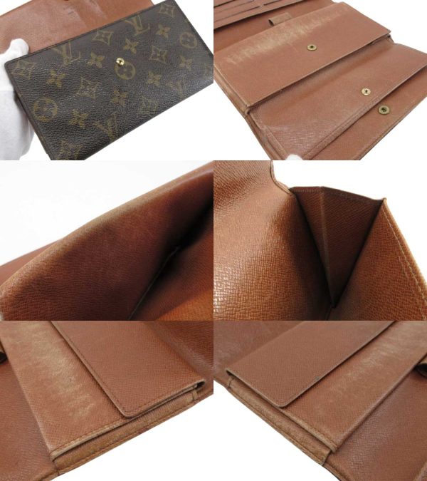 n48057 4 Louis Vuitton Monogram Porto Tresor Long Wallet Brown